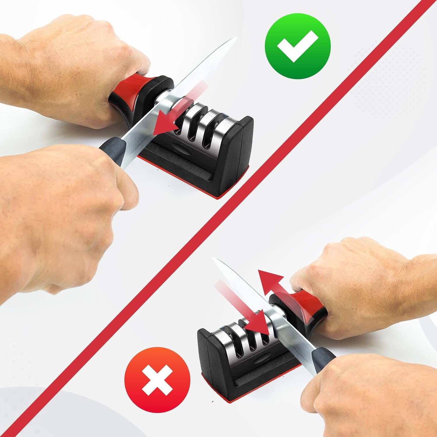 3-in-1 Knife Sharpener With Fruit And Meat Knife