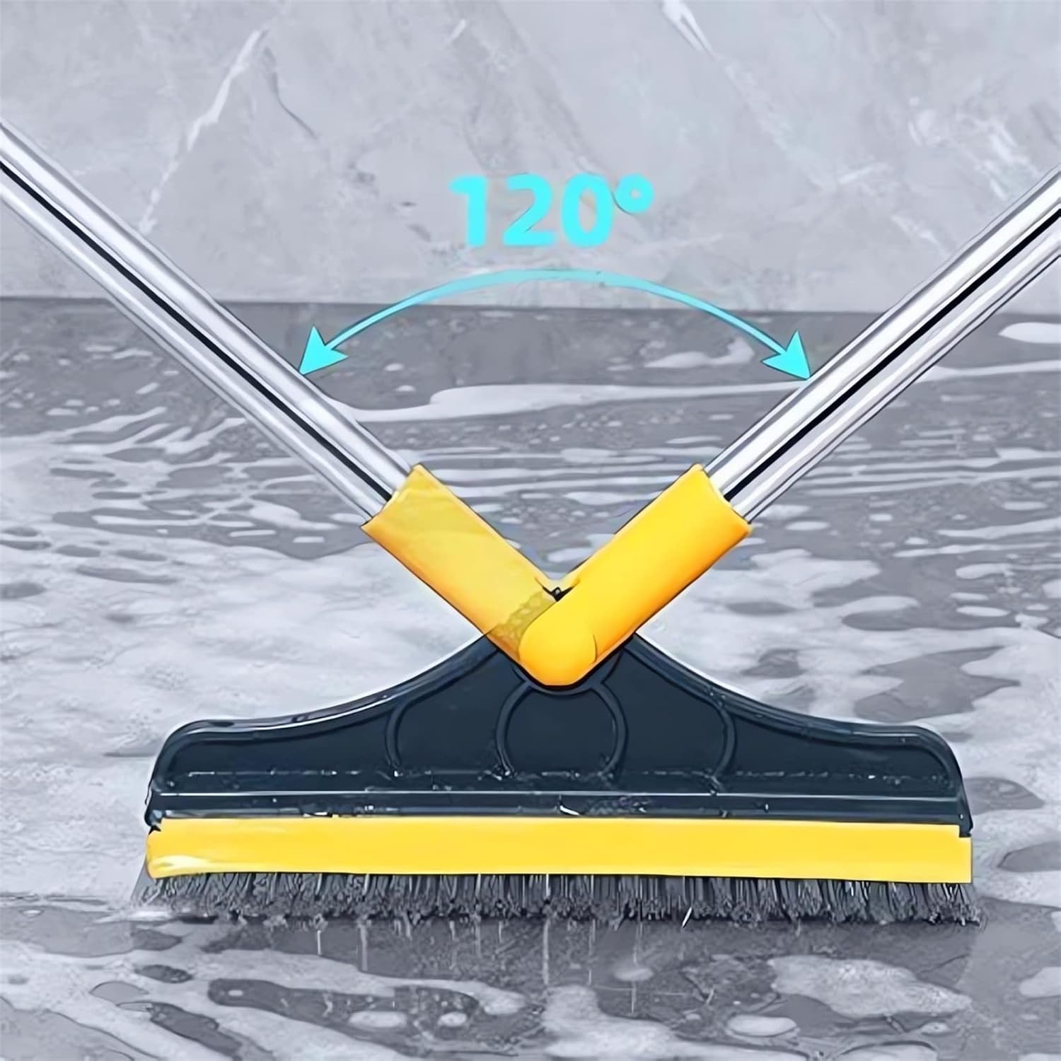 2 In 1 Floor Cleaning Brush Bathroom Tile Windows Floor Cleaning Brush With 120° Rotatable Head